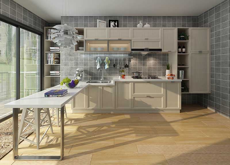 wood PVC kitchen cabinet wood PVC kitchen cabinet