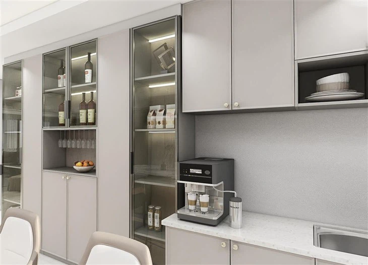 Beige Thermofoil Kitchen Cabinets